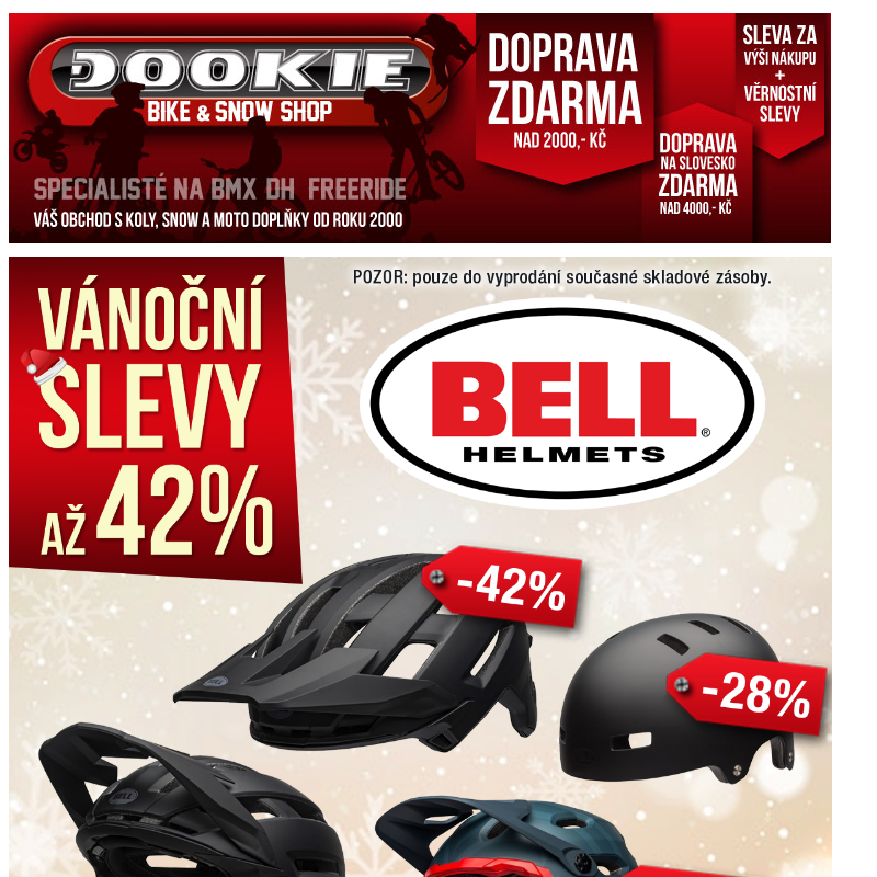 DOOKIE.cz | Posledním přírůstkem do VÁNOČNÍCH SLEV je značka BELL (až-42%) + TIPY na dárky