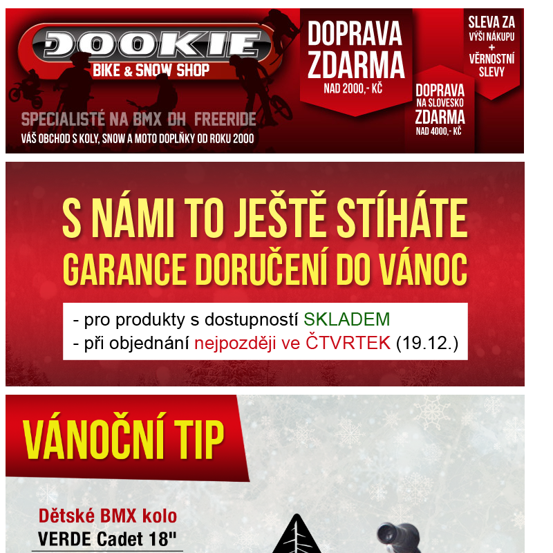 DOOKIE.cz | Poslední šance na doručení do Vánoc + Tipy na dárky.