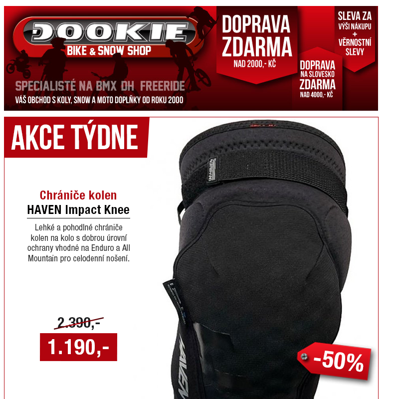 DOOKIE.cz | Akce týdne + Novinky Vans a Dakine + SLEVY na boty a MTB přilby.