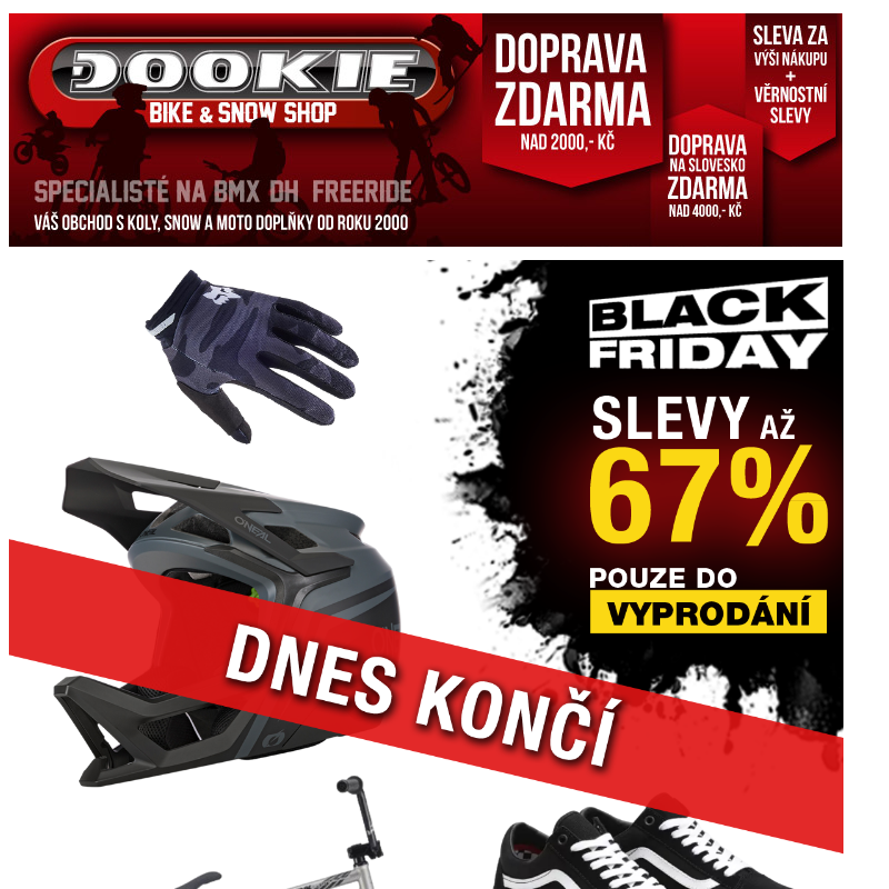 DOOKIE.cz | Poslední šance! Black Friday dnes končí + Tipy na dárky.