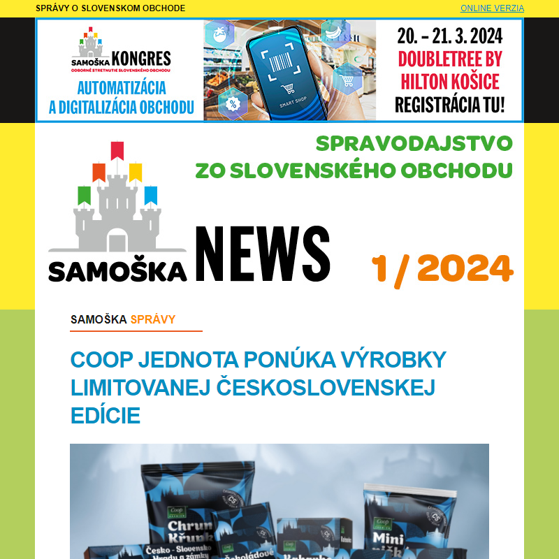 1/2024: Coop Jednota ponúka výrobky limitovanej československej edície... a ďalšie správy