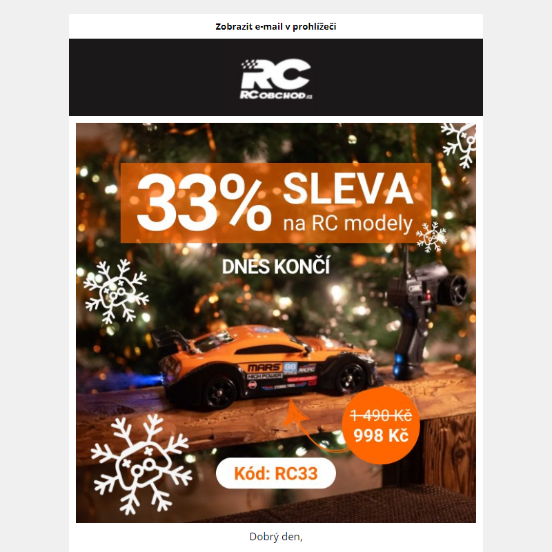 DNES KONČÍ sleva 33 % na 66 RC modelů.__