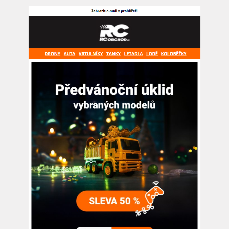 SLEVA 50 % na 62 RC modelů.