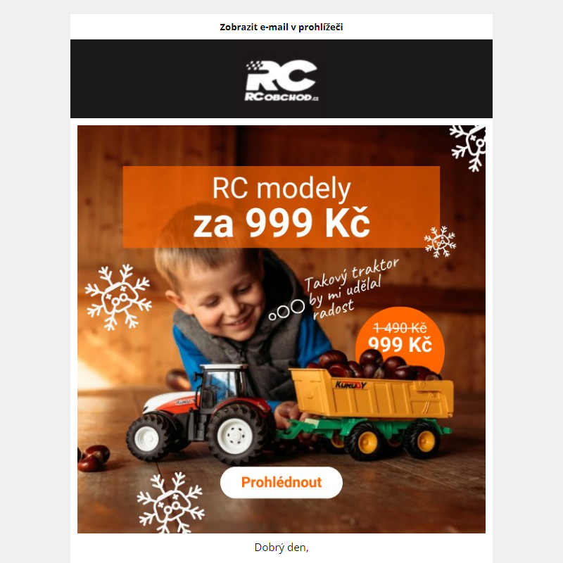 RC modely se SLEVOU až 50 % pouze do pondělí 16. 12._