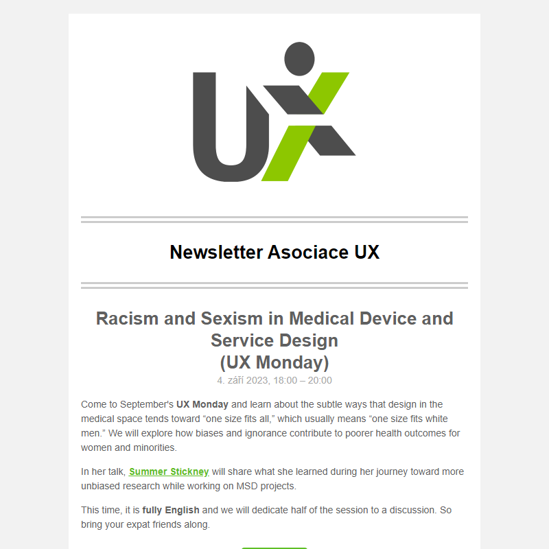 RelUXujte s dalším newsletterem Asociace UX