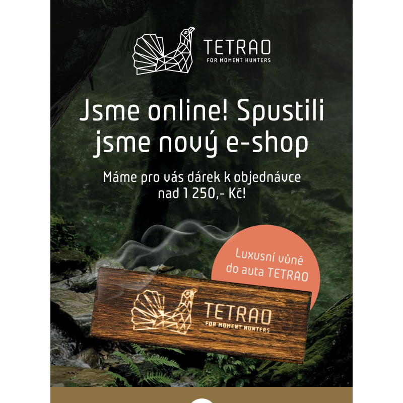  Právě jsme spustili nový e-shop TETRAO + DÁREK k nákupu