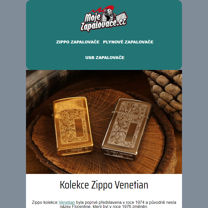 Elegantní kolekce Zippo Venetian ___