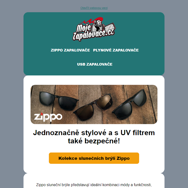 Nové sluneční brýle Zippo _