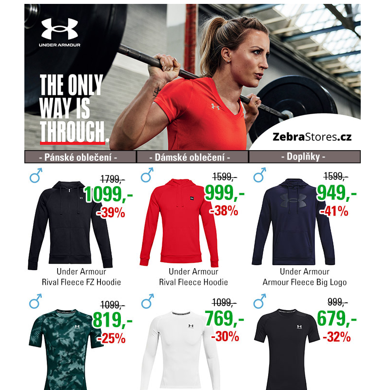 Zebra Store - Velký výběr zboží Under Armour za skvělé ceny!