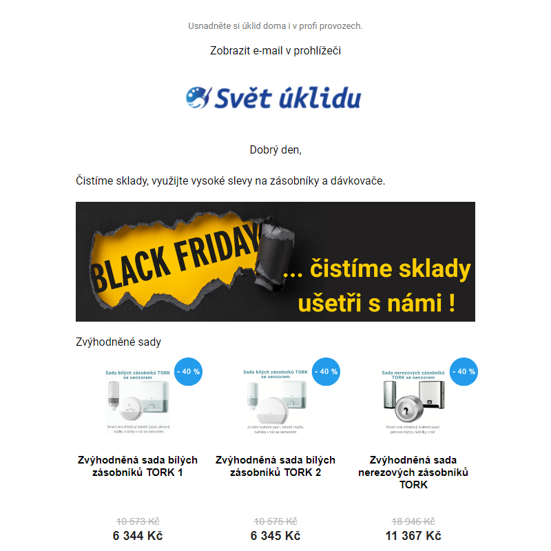 Black Friday čistíme sklady