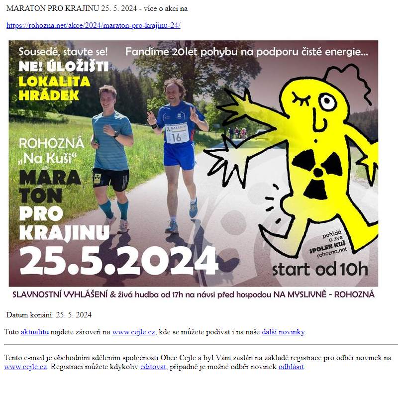 MARATON PRO KRAJINU 25. 5. 2024