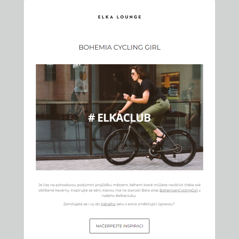 Bohemia Cycling Girl a #ELKACLUB