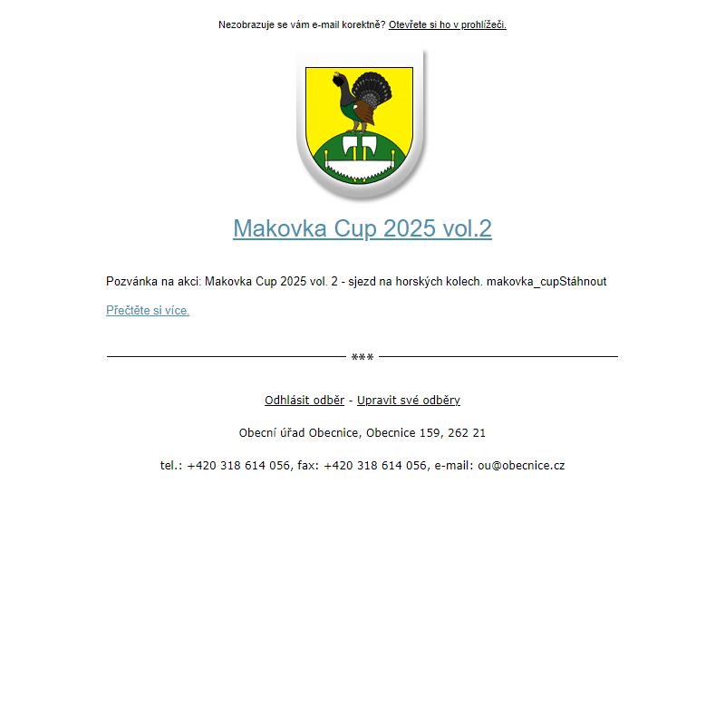 Novinka: Makovka Cup 2025 vol.2