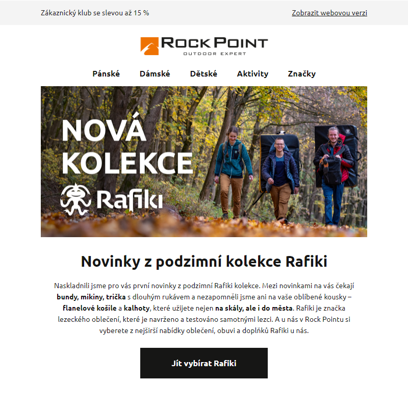 Novinky z podzimní kolekce Rafiki