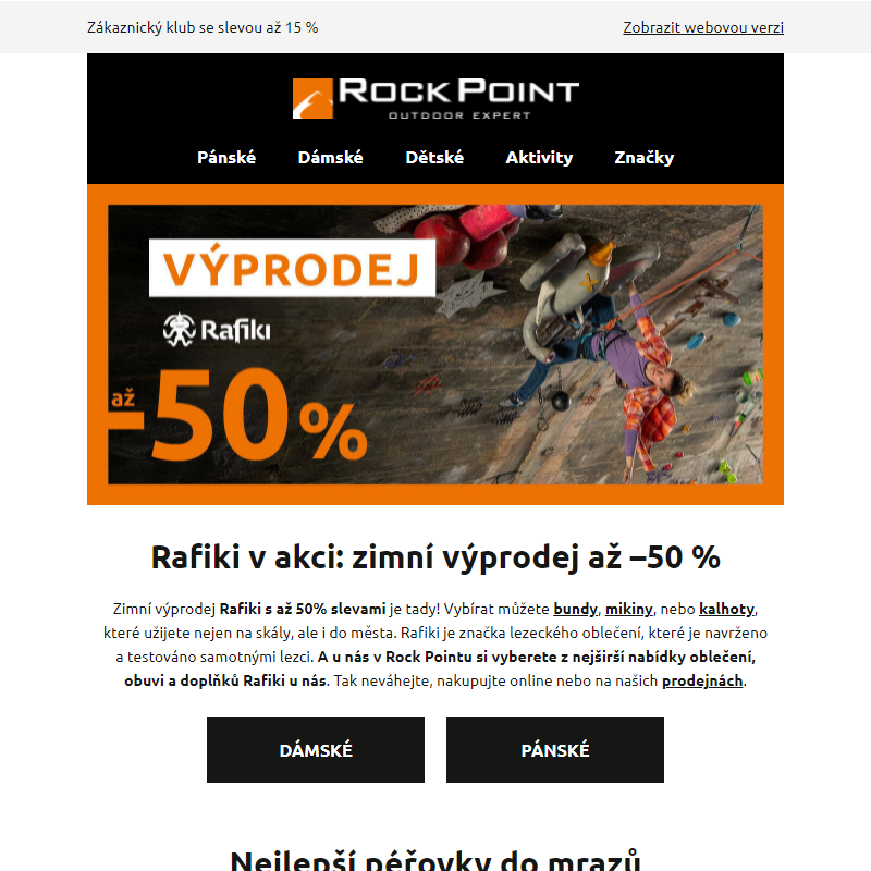 Rafiki v akci: zimní výprodej až –50 %