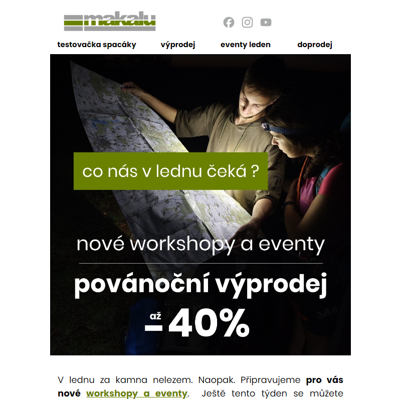 Povánoční VÝPRODEJ _ a pozvánka na lednové EVENTY a WORKSHOPY ____