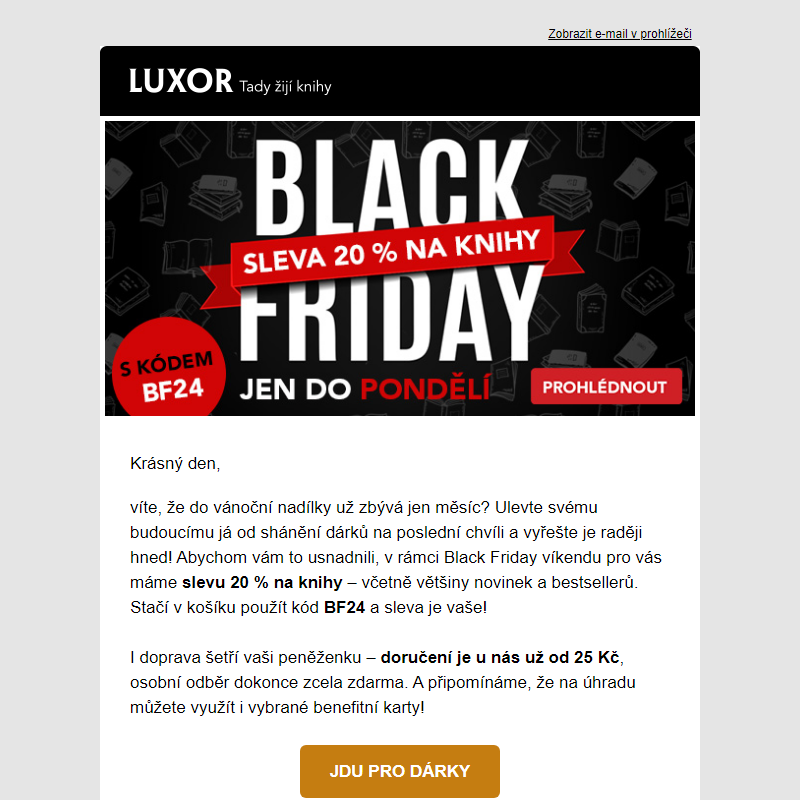 Black Friday: Sleva 20 % na knihy!