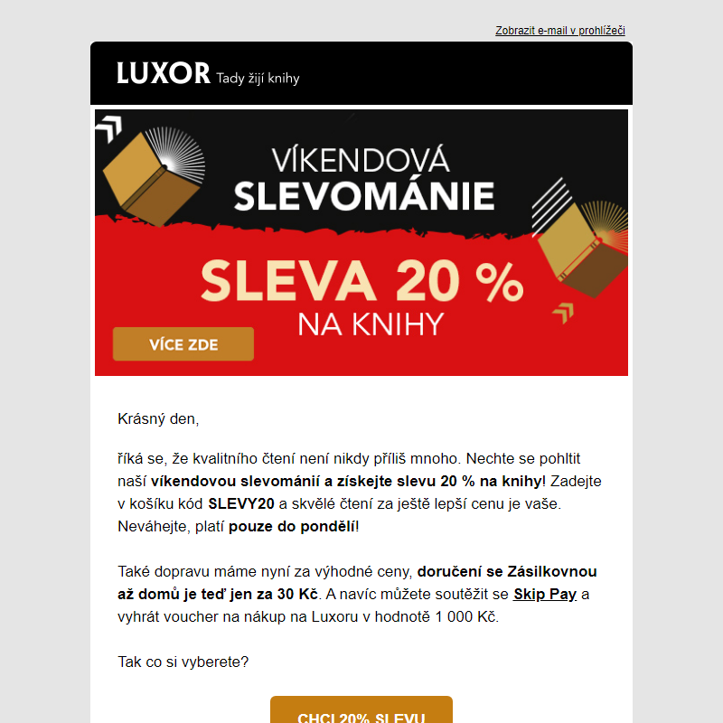 Sleva 20 % na knihy!