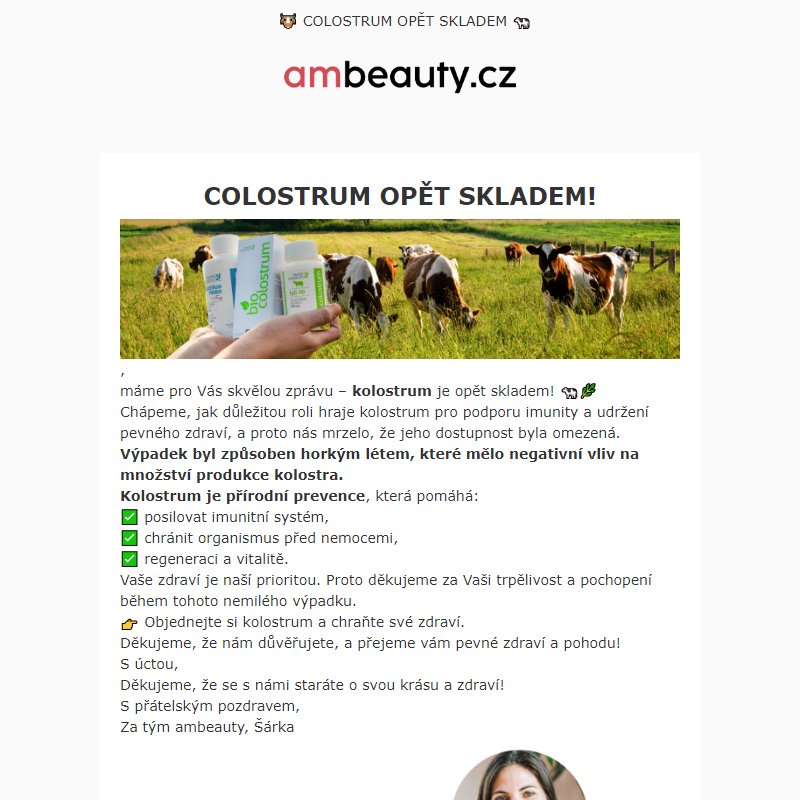 Colostrum opět skladem!