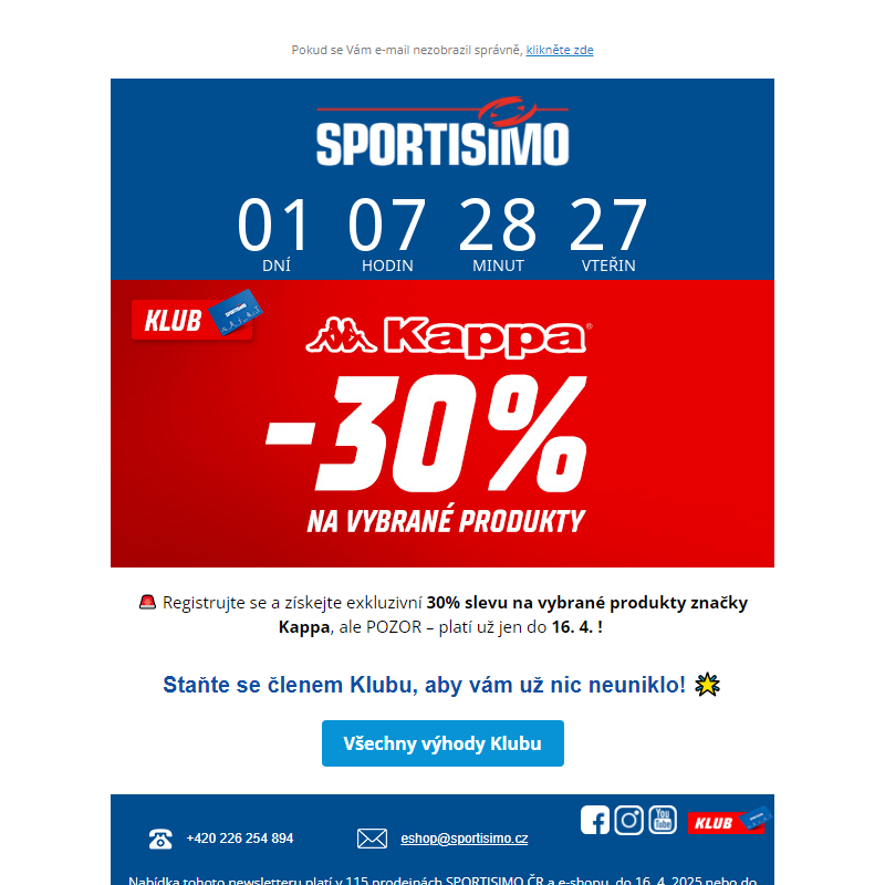 _ Sleva -30 % na produkty Kappa končí brzy!