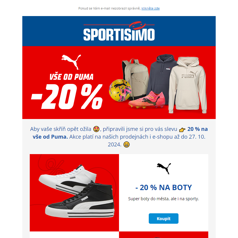 -20 % na vše od Puma! _