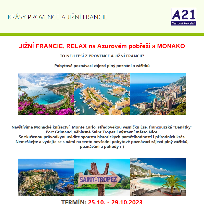 Jižní Francie, Azurové pobřeží a Monako