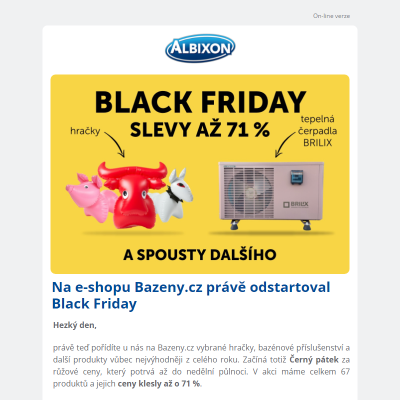 _ Black Friday se slevami až 71 % na bazeny.cz