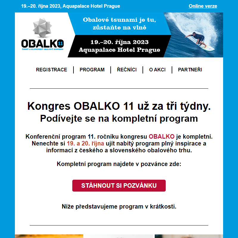 Kompletní program kongresu OBALKO 11 odhalen