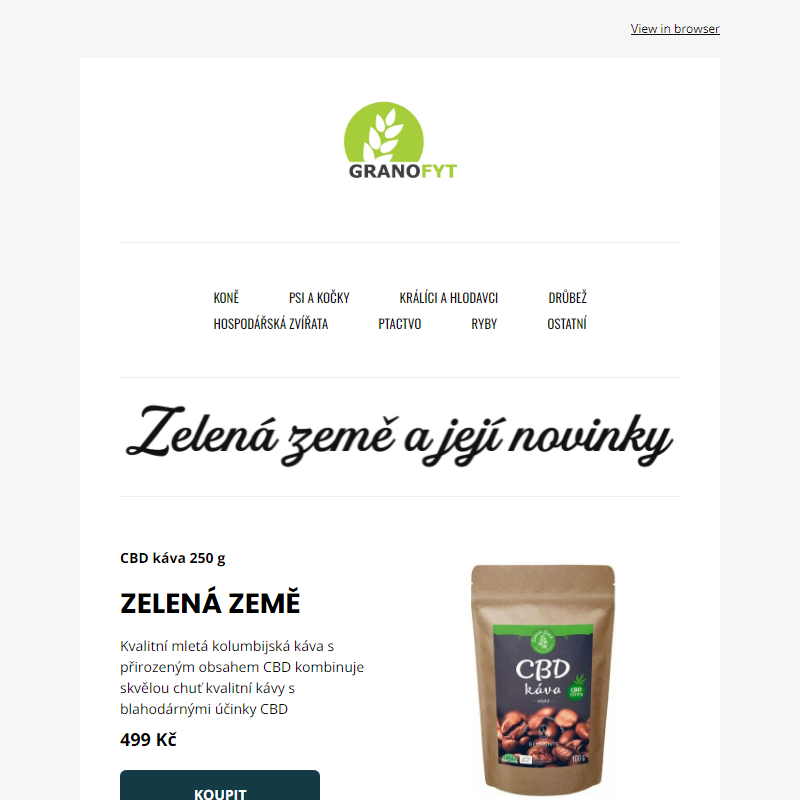 Skvělé produkty a novinky od ZELENÉ ZEMĚ  - Granofyt.cz