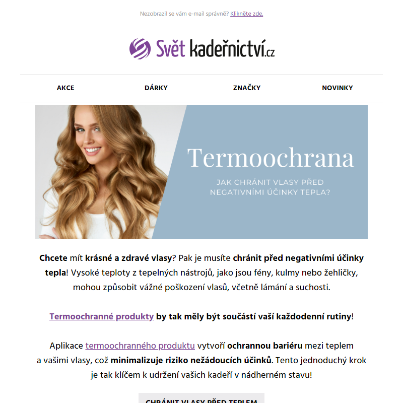 Termoochrana - klíč ke krásným a zdravým vlasům _