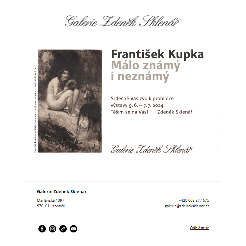 Nová výstava _ František Kupka – Málo známý i neznámý / Galerie Zdeněk Sklenář, Litomyšl