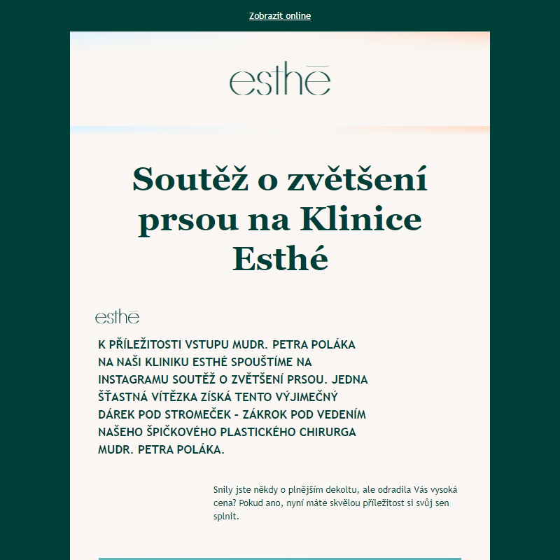 Nová prsa pod stromeček? Soutěžte o plastiku prsou od Kliniky Esthé