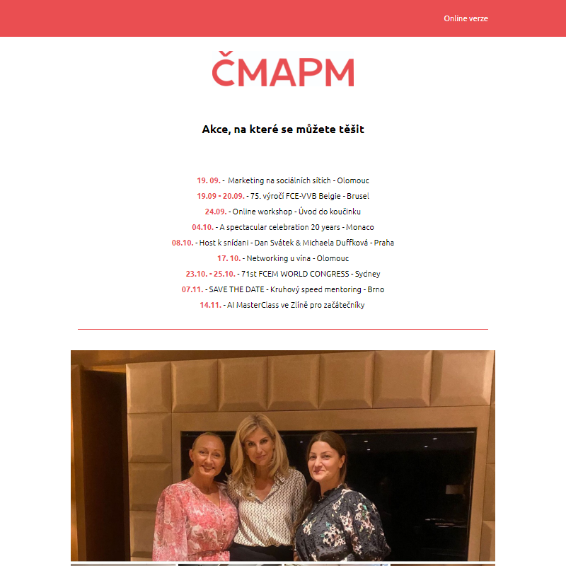 Newsletter ČMAPM