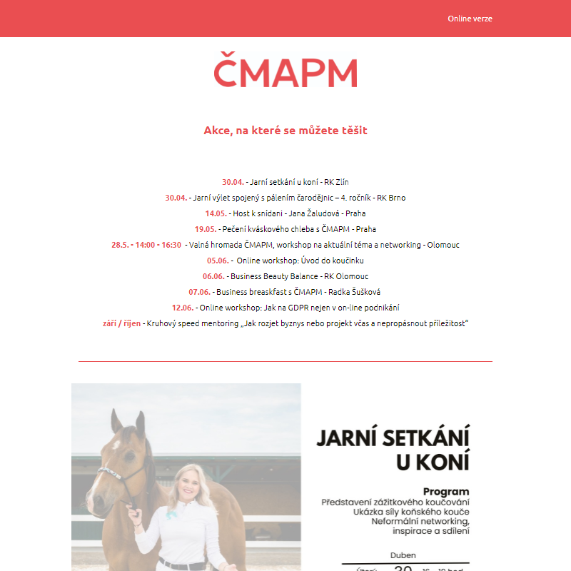 Newsletter ČMAPM