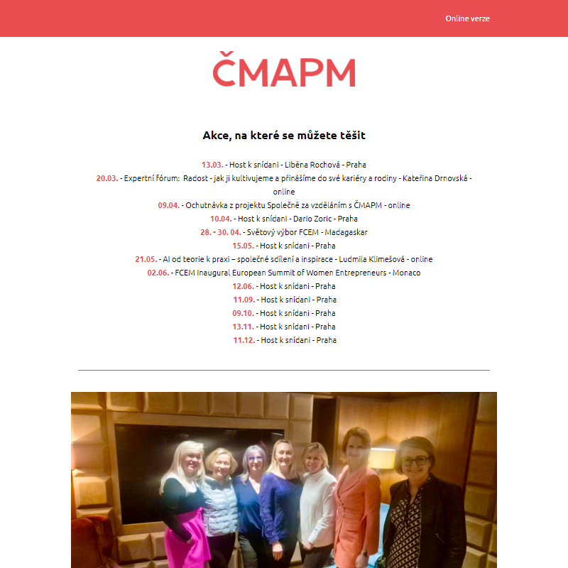 Newsletter ČMAPM