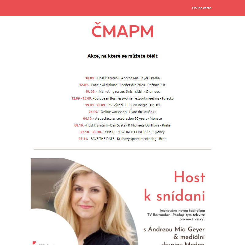 Newsletter ČMAPM