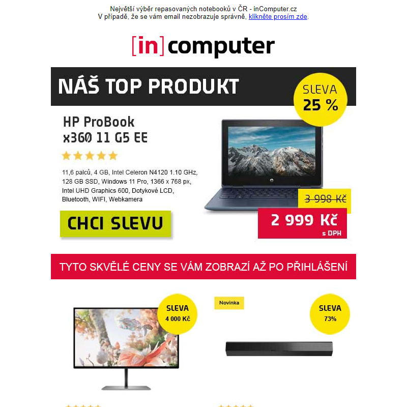 Nezbláznili jsme se - slevy až 73 % už teď! - inComputer.cz - obchodní sdělení