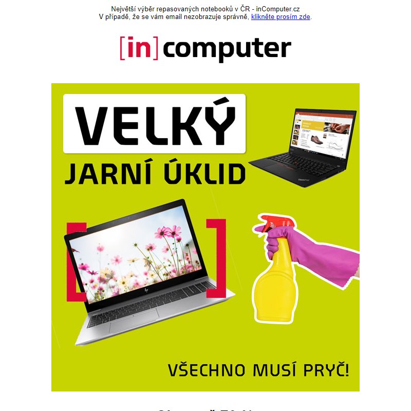 Velký jarní úklid se slevami až 73 % - inComputer.cz - obchodní sdělení