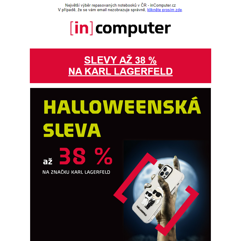 Halloweenské slevy až 38 % na Karl Lagerfeld! - inComputer.cz - obchodní sdělení