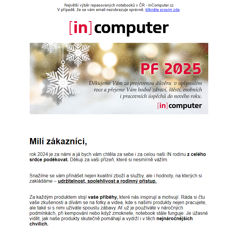 Společně do nového roku! - inComputer.cz - obchodní sdělení