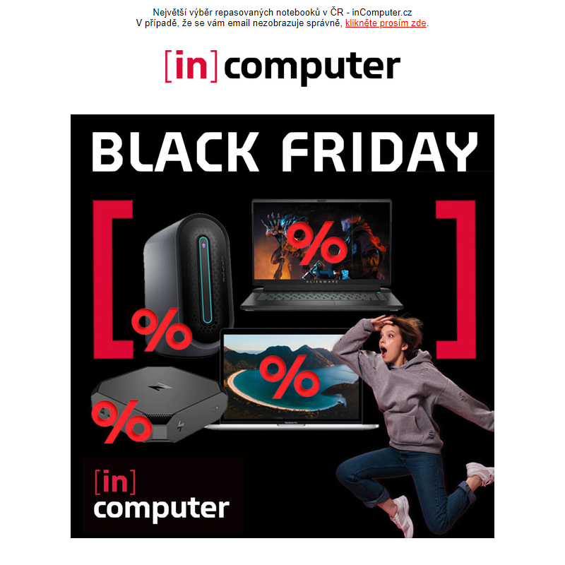 Soutěž s BLACK FRIDAY a získej dárky ZDARMA! - inComputer.cz - obchodní sdělení