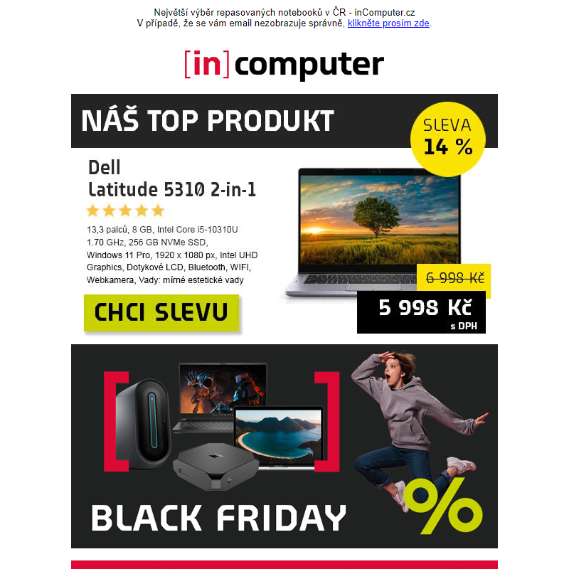 BLACK FRIDAY slevy až 73 %! - inComputer.cz - obchodní sdělení