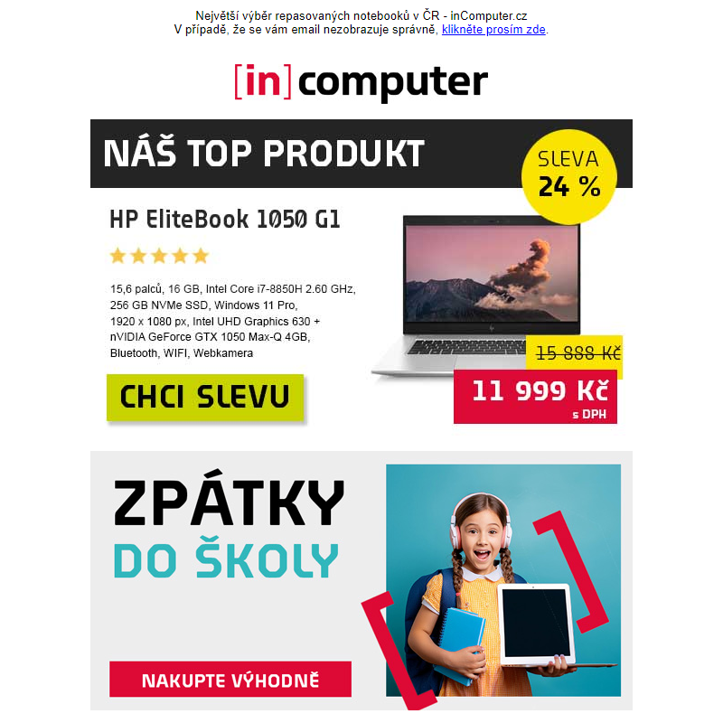 Posíláme produkty do Cenové polepšovny - slevy až 42 % - inComputer.cz - obchodní sdělení