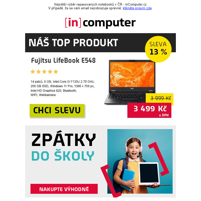 MEGA VÝPRODEJ, co svět neviděl - SLEVY až 50 % - inComputer.cz - obchodní sdělení