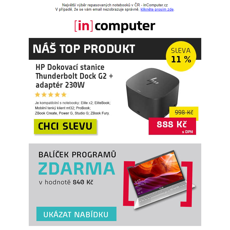 VÝPRODEJ výbavy do školy se slevami až 33 % - inComputer.cz - obchodní sdělení