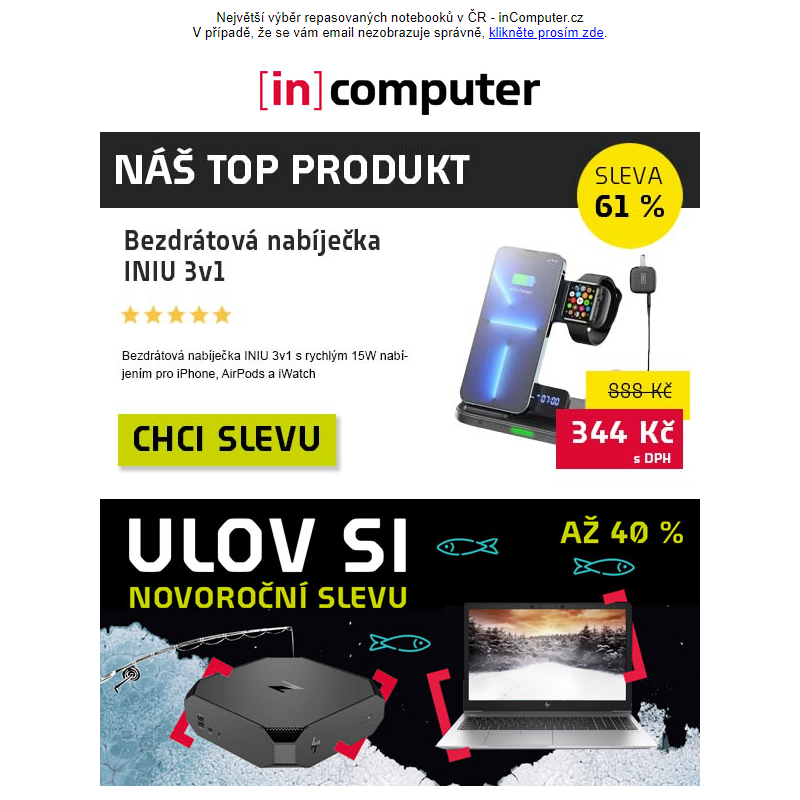 Poslali jsme produkty do Cenové polepšovny - slevy až 61% - inComputer.cz - obchodní sdělení