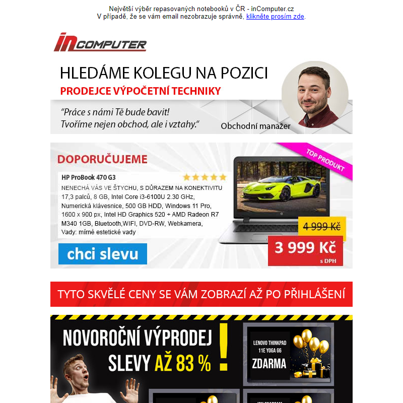 MAXIMÁLNÍ výkon, MINIMÁLNÍ cena - ušetřete až 3 000 Kč! - inComputer.cz - obchodní sdělení