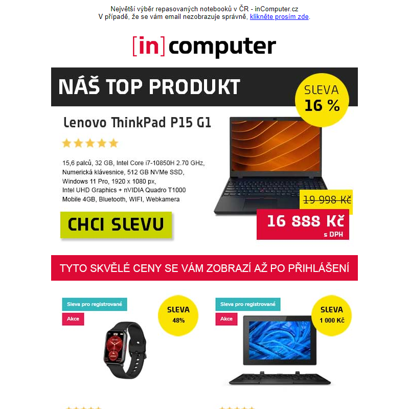 Nezmeškejte strašidelné slevy až 53 % na naše produkty - inComputer.cz - obchodní sdělení