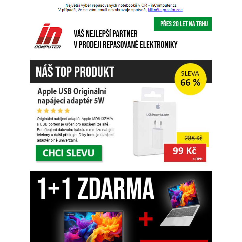 Posíláme další produkty do Cenové polepšovny - MEGA SLEVY až 66 % - inComputer.cz - obchodní sdělení