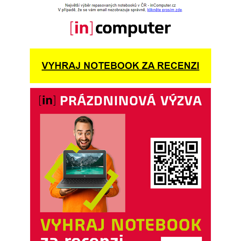 Poslední šance! VYHRAJ NOTEBOOK za recenzi! - inComputer.cz - obchodní sdělení